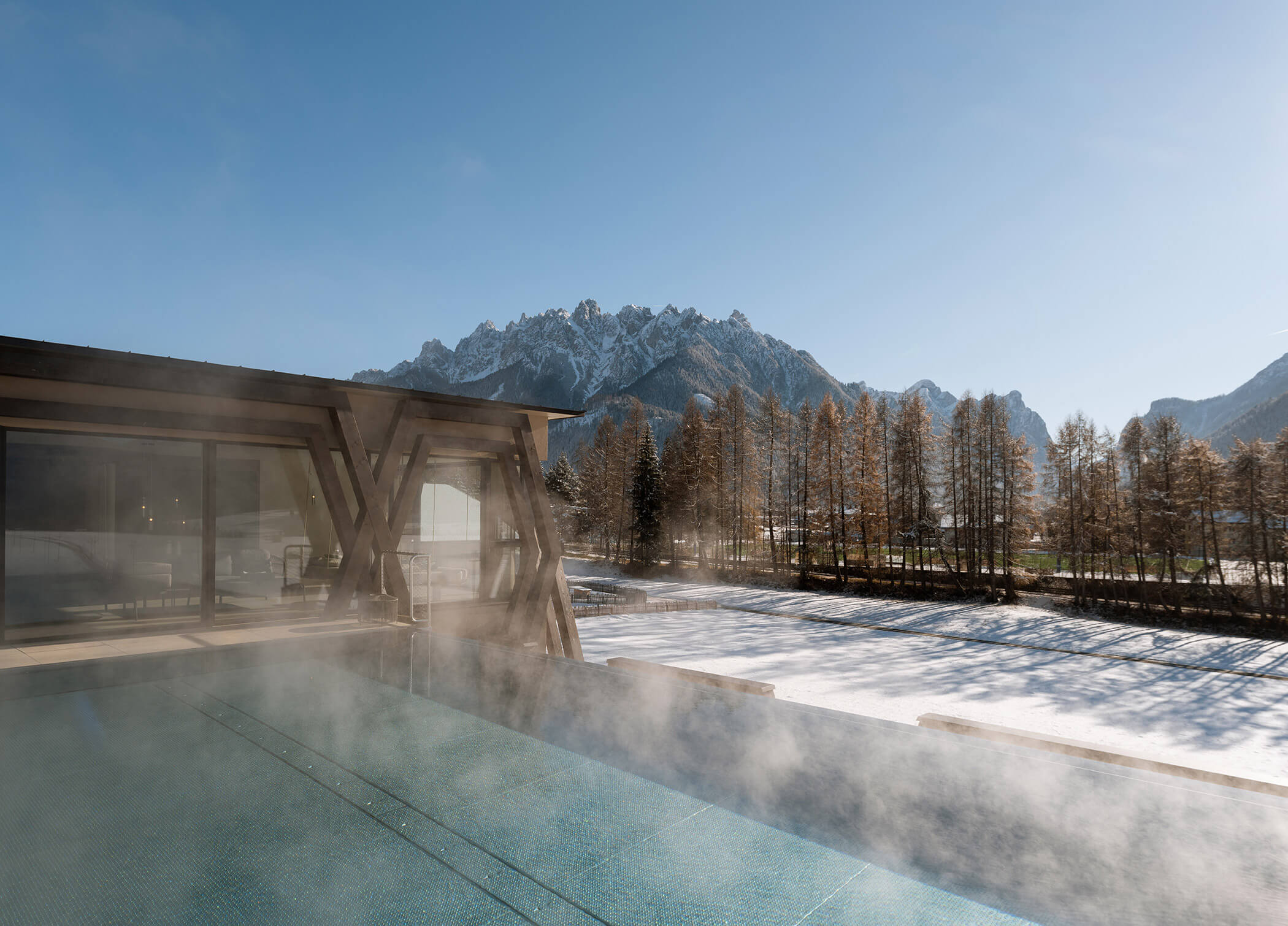 Vista panoramica in inverno a Dobbiaco - Hotel Patris